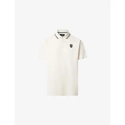 Hackett Mens Off White Heritage Badge Classic-fit Cotton-piqué Polo Shirt Xxl In Neutral