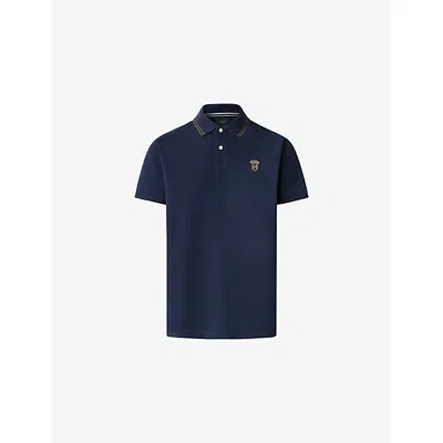 Hackett Mens  Heritage Badge Classic-fit Cotton-piqué Polo Shirt In Blue