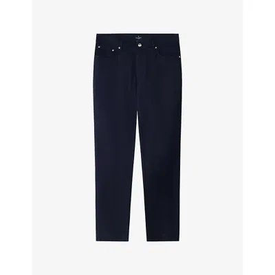Hackett Mens  Tapered-leg Mid-rise Stretch-denim Jeans In Blue