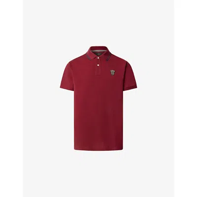 Hackett Mens  Heritage Badge Classic-fit Cotton-piqué Polo Shirt In Purple