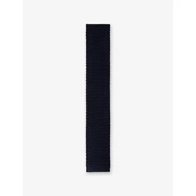 Hackett Mens Square-tip Wool-knit Tie Old Navy