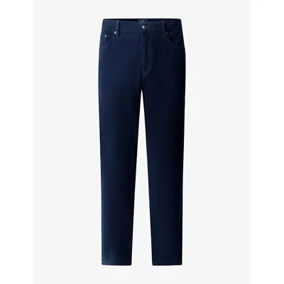 Hackett Mens Trinity Regular-fit Stretch-cotton Trousers Midnight Blue