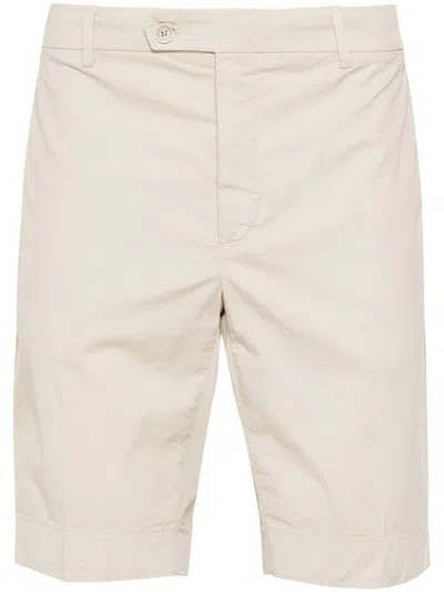 Hackett Mid-rise Twill Chino Shorts In Red