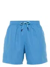Hackett Motif-embroidered Swim Shorts In Blue