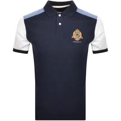 Hackett Multi Polo T Shirt In Navy In Blue