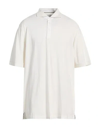 Hackett N°14 Savile Row Man Polo Shirt Ivory Size 3xl Silk, Cotton In White