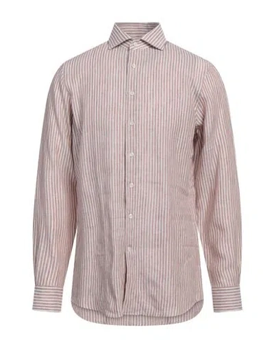 Hackett N°14 Savile Row Man Shirt Brown Size M Linen