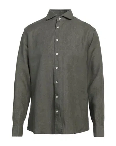 Hackett N°14 Savile Row Man Shirt Military Green Size Xxl Linen