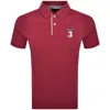 Hackett Number Polo T Shirt Red In Red