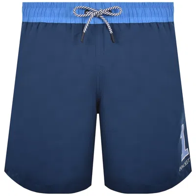 Hackett Number Swim Shorts Blue