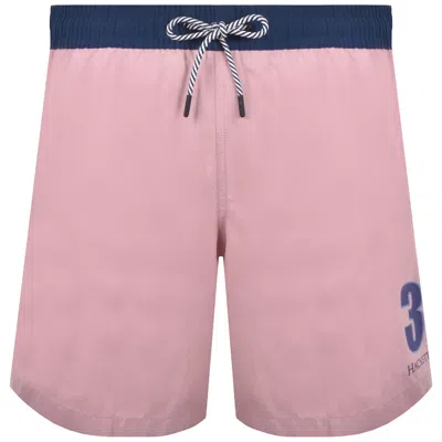 Hackett Number Swim Shorts Pink