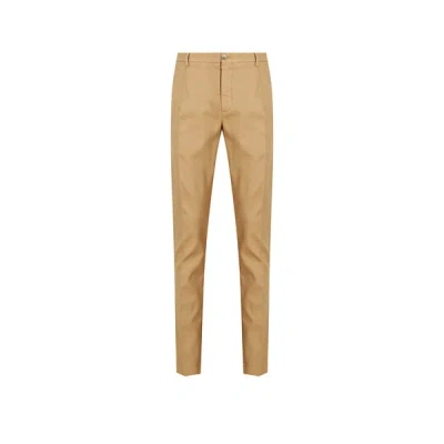 Hackett Pantalon Chino En Tricotine De Coton In Brown