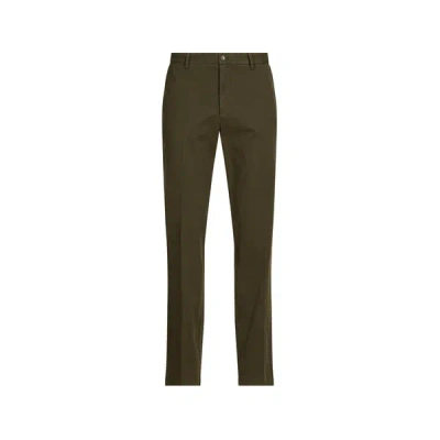 Hackett Pantalon Droit En Coton Mélangé In Green