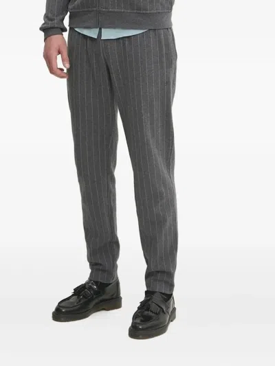 Hackett Pinstriped Trousers In Gray