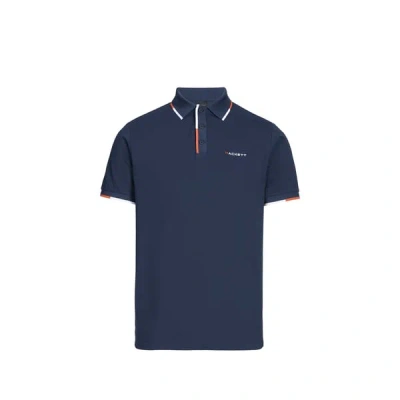 Hackett Polo À Manches Courtes En Coton Mélangé In Blue