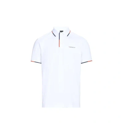 Hackett Polo À Manches Courtes En Coton Mélangé In White