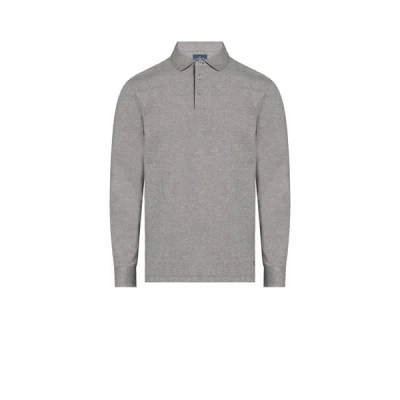 Hackett Polo En Sergé De Coton In Gray