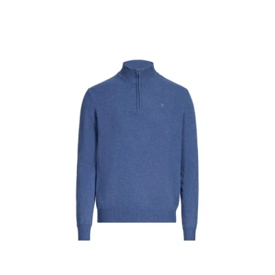 Hackett Pull À Col Montant En Laine In Blue