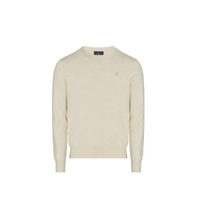 Hackett Pull Fin En Coton Et Soie In Neutral