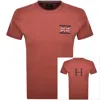 Hackett Rally Union Jack T Shirt Orange In Brown