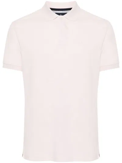 Hackett Short-sleeve Cotton Polo Shirt In Pink