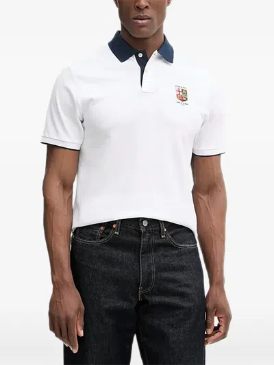 Hackett Short-sleeve Polo Shirt In White