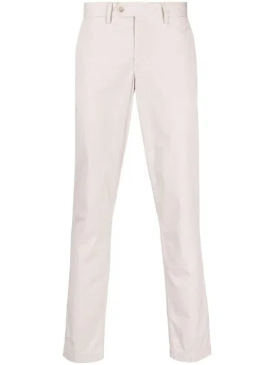 Hackett Slim-cut Stretch-cotton Chinos In Nude