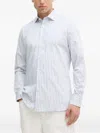 Hackett Striped-pattern Button-fastening Shirt In White
