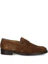 Hackett Suede Loafers In Brown