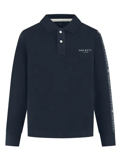 Hackett Kids'  Tape Polo Shirt In Blue