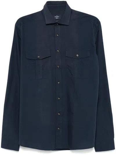 Hackett Twill Shirt In Blue