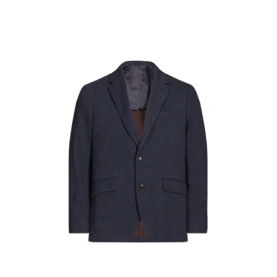 Hackett Veste Cintrée Col Tailleur En Coton Mélangé In Blue