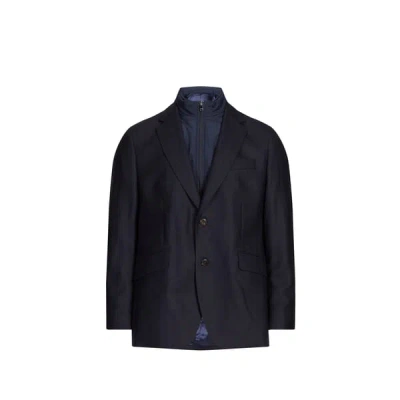 Hackett Veste Cintrée Col Tailleur En Laine In Blue