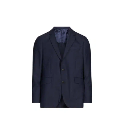 Hackett Veste Col Tailleur En Laine Mélangée In Blue