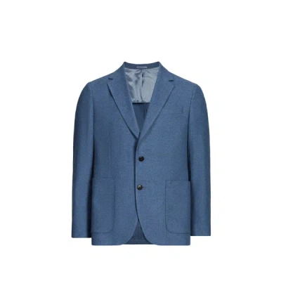 Hackett Veste De Tailleur Droite En Coton In Blue
