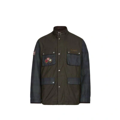 Hackett Veste Tartan Multi Poches In Green