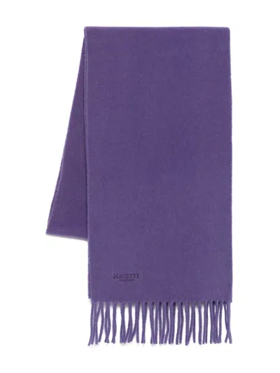 Hackett Wool Scarf In Purple