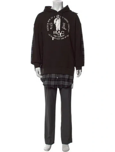 Pre-owned Haculla Collar Long Sleeve Sweatshirt In Black