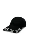 Haculla Embroidered-brim Cap In Black