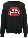 HACULLA FANG LIP SWEATER - 黑色