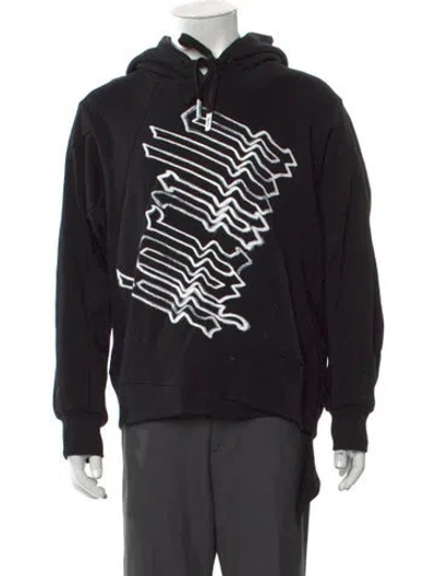 Pre-owned Haculla Graphic Print Crew Neck Hoodie In Black