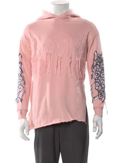 Pre-owned Haculla Graphic Print Crew Neck Hoodie In Pink