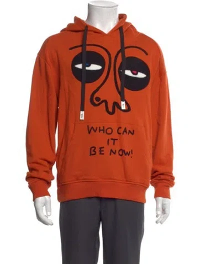 Pre-owned Haculla Graphic Print Crew Neck Hoodie W/ Tags In Orange