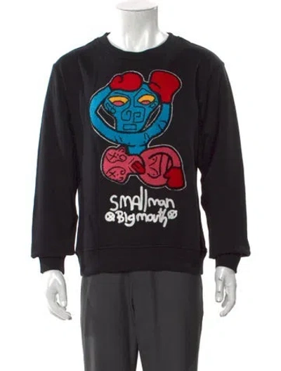 Pre-owned Haculla Graphic Print Crew Neck Sweatshirt In Black