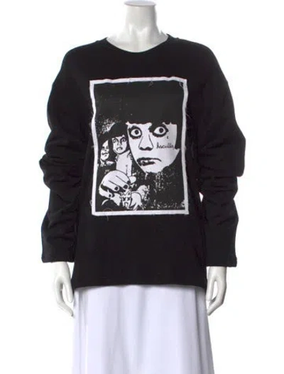 Pre-owned Haculla Graphic Print Crew Neck Sweatshirt W/ Tags In Black
