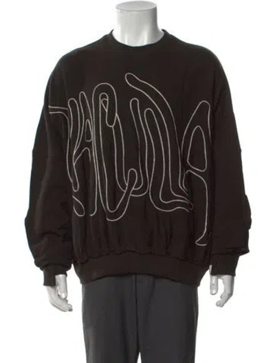 Pre-owned Haculla Graphic Print Crew Neck Sweatshirt W/ Tags In Black