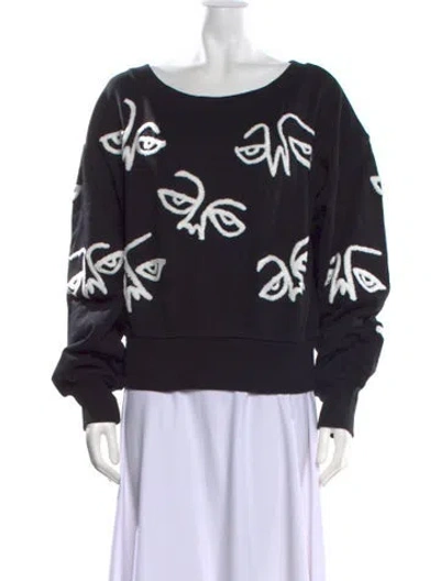 Pre-owned Haculla Graphic Print Crew Neck Sweatshirt W/ Tags In Black