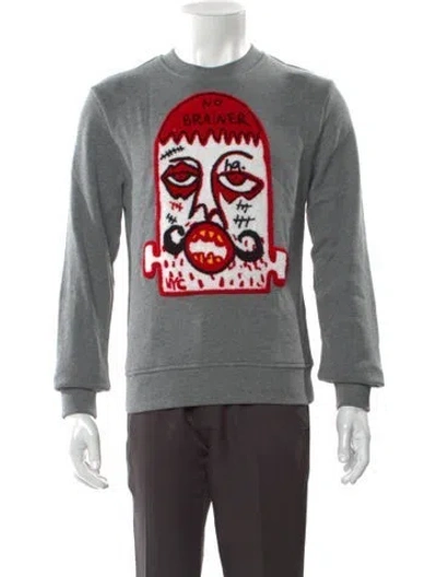 Pre-owned Haculla Graphic Print Crew Neck Sweatshirt W/ Tags In Gray