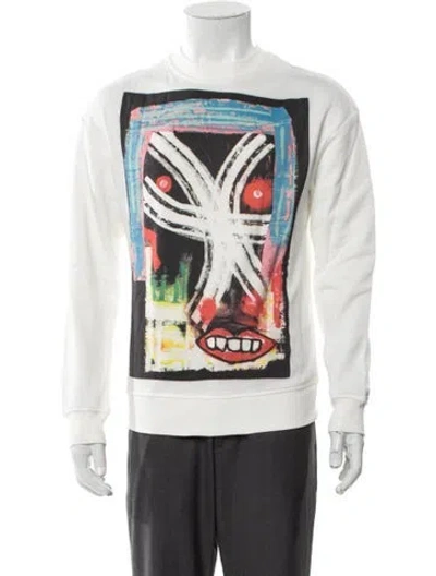 Pre-owned Haculla Graphic Print Crew Neck Sweatshirt In White