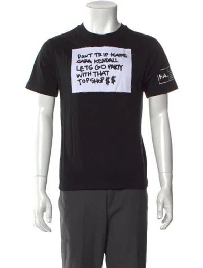 Pre-owned Haculla Graphic Print Crew Neck T-shirt In Black